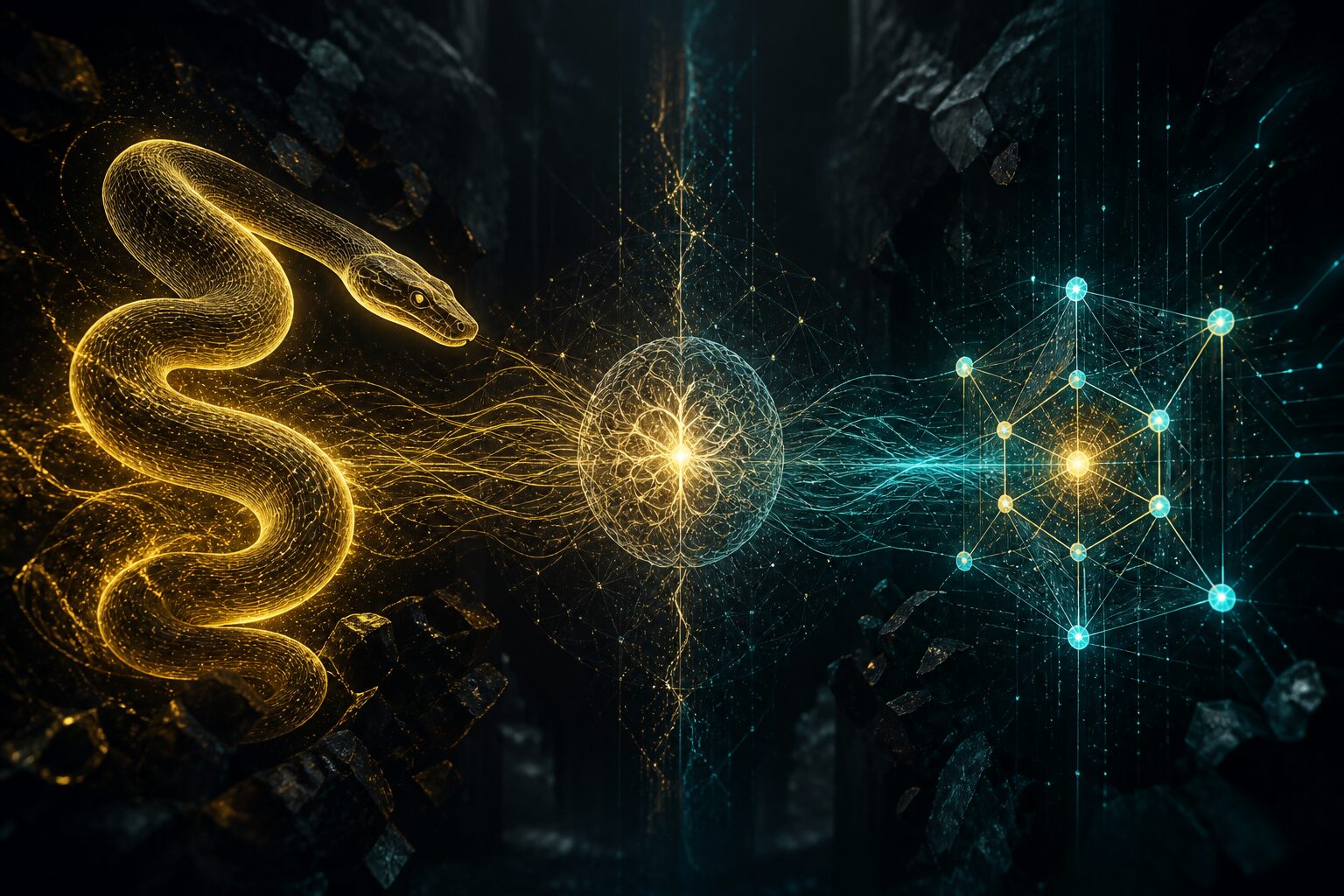 Dos núcleos de luz alimentando un mismo centro neuronal