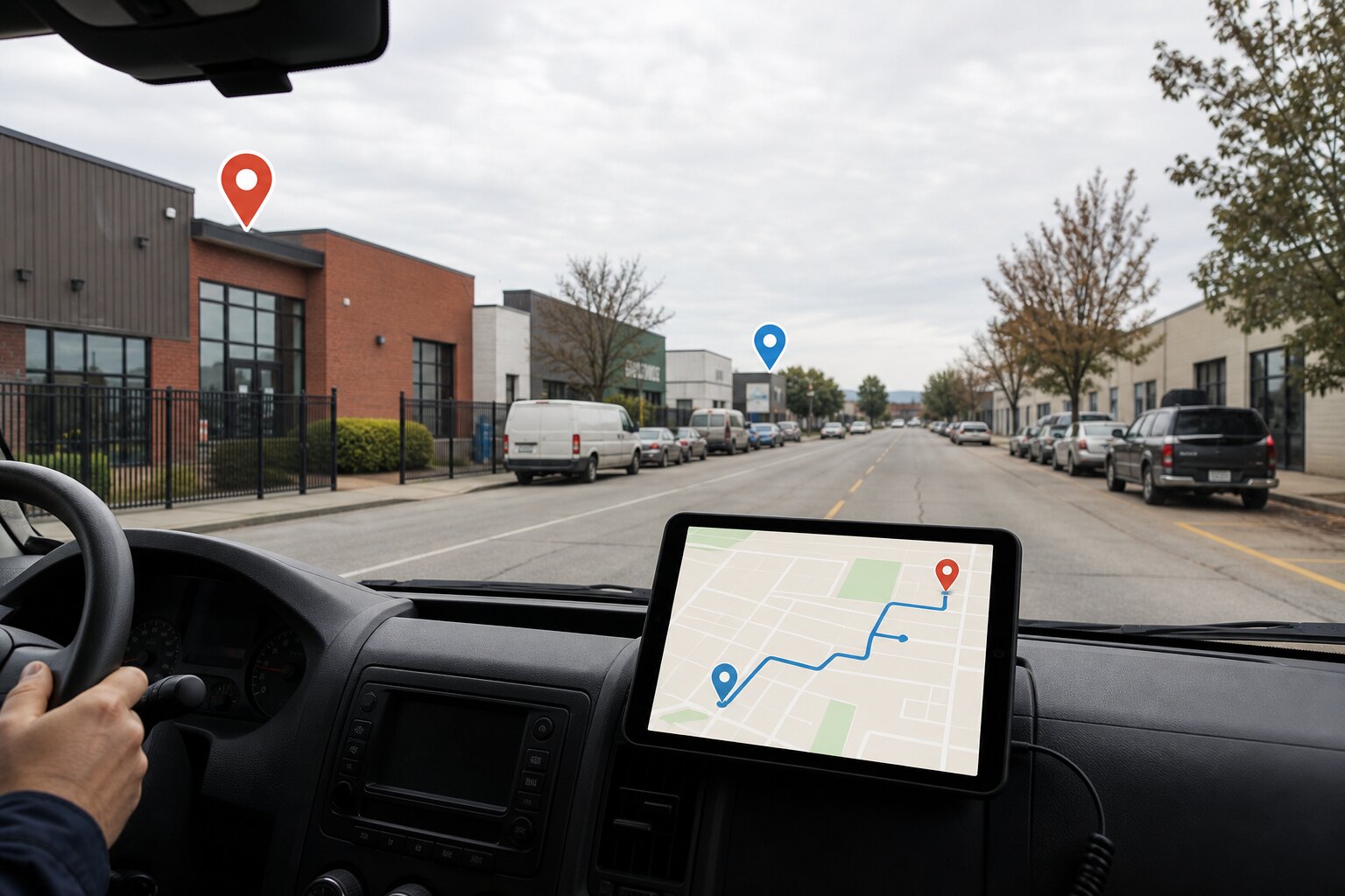 Secuencia de paradas optimizada en mapa