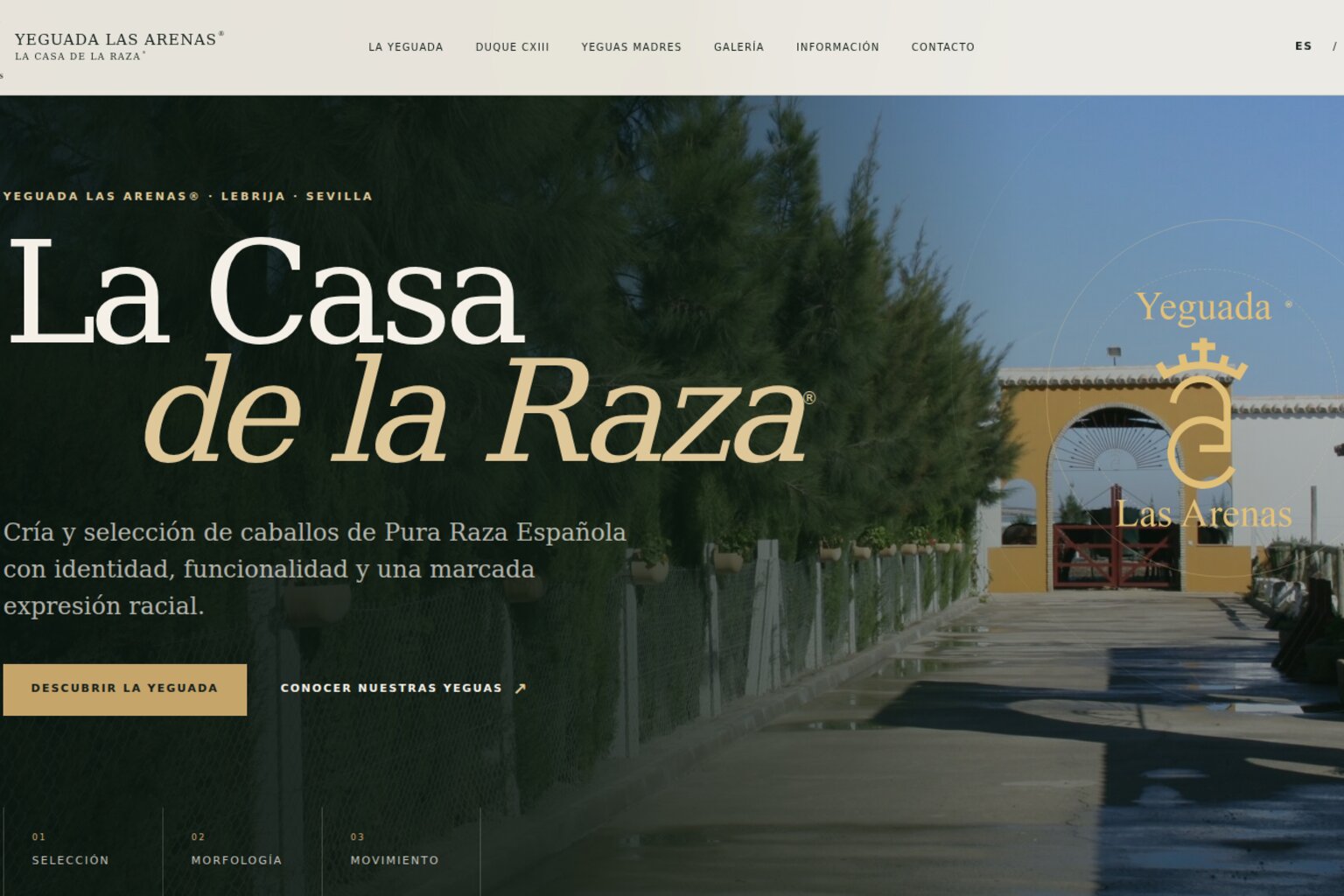 Web de Yeguada Las Arenas, La Casa de la Raza