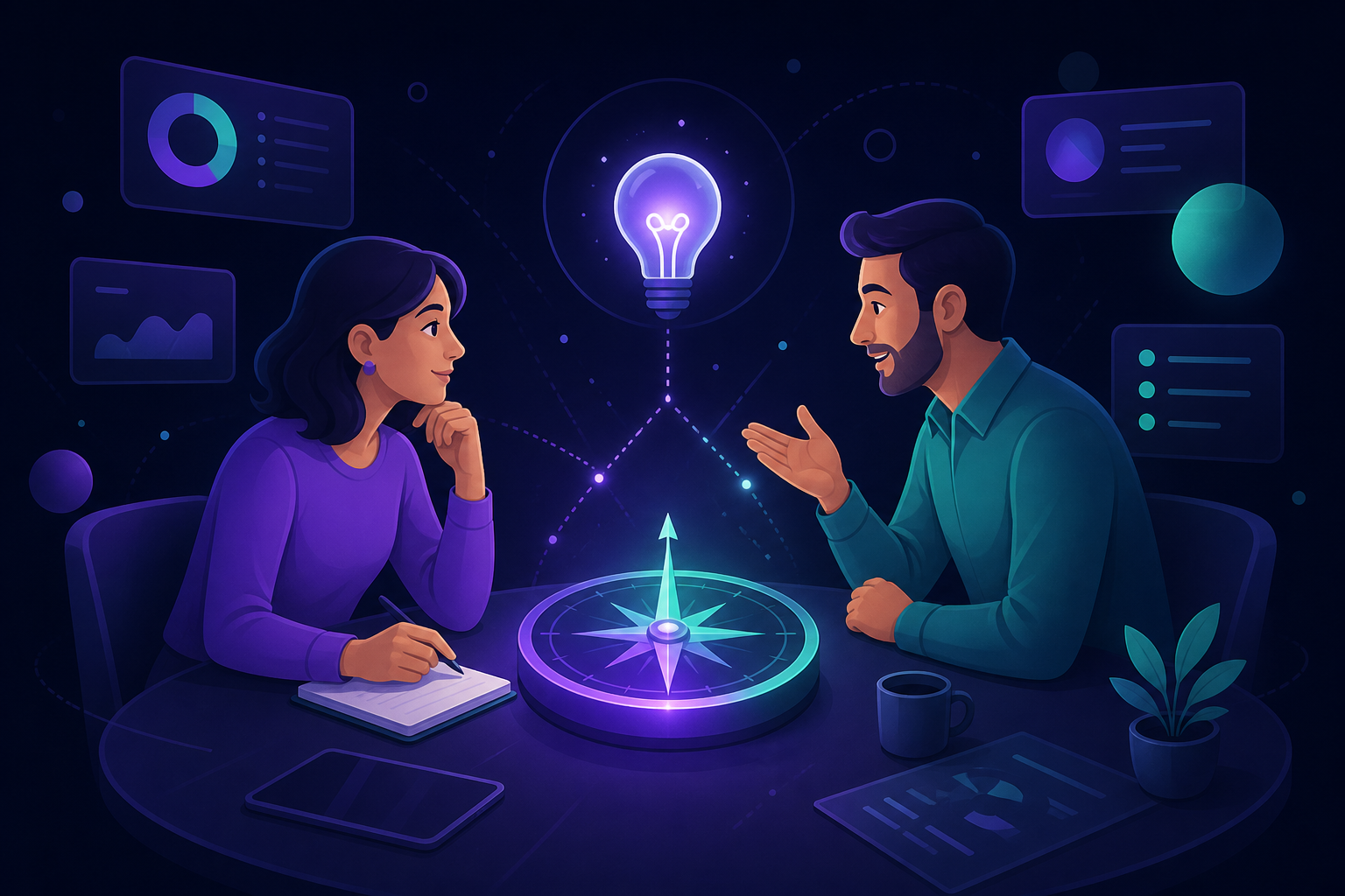 Equipo entendiendo objetivos del negocio