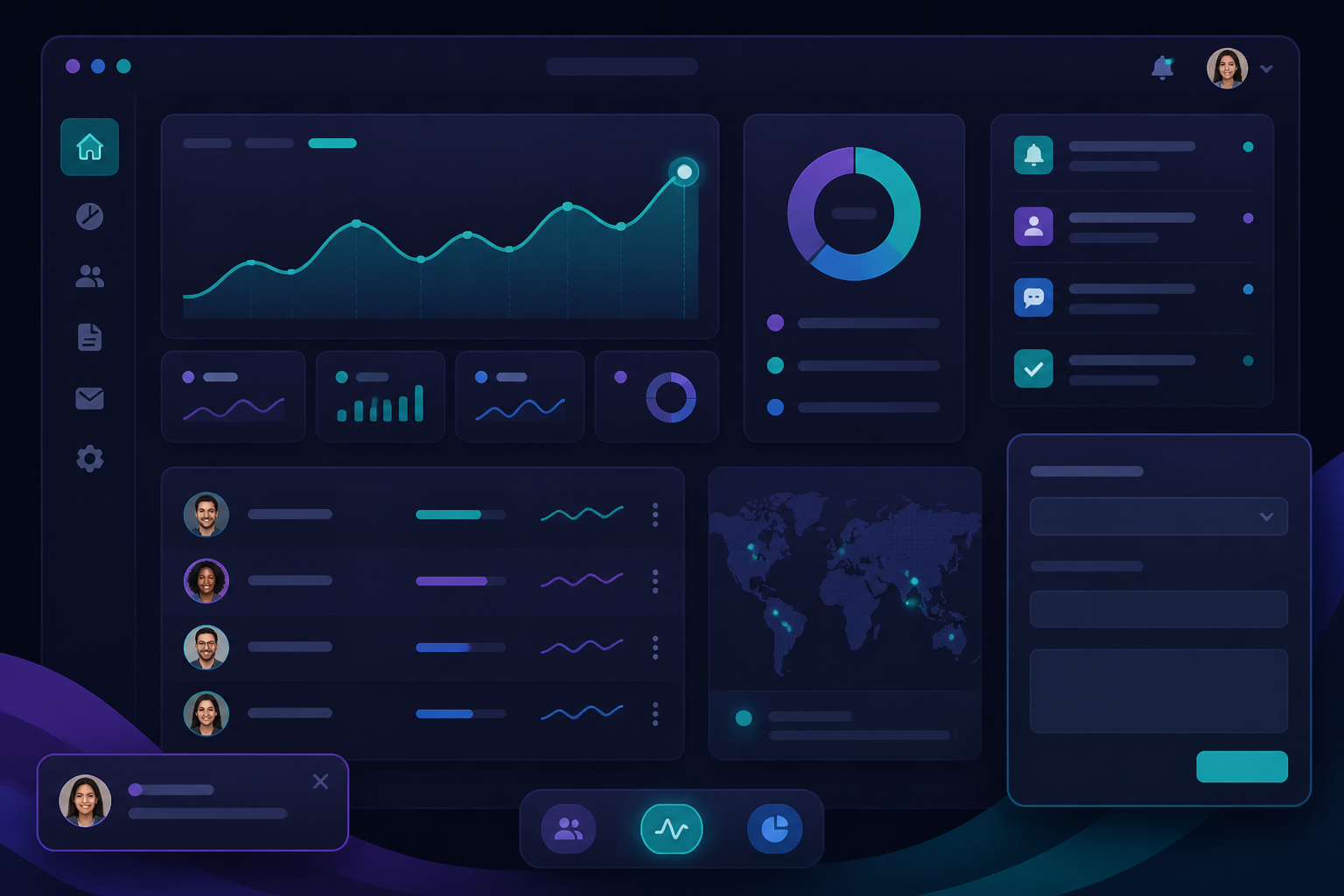 Interfaz rica con actualizaciones en tiempo real