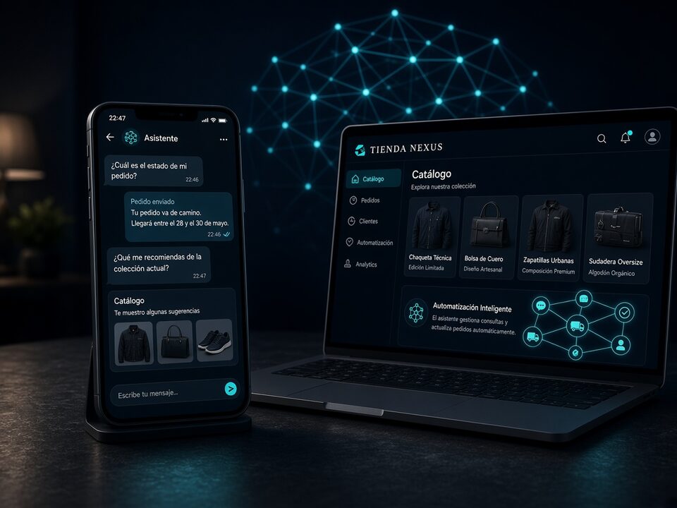Asistente y automatización con IA al lado de la tienda PrestaShop
