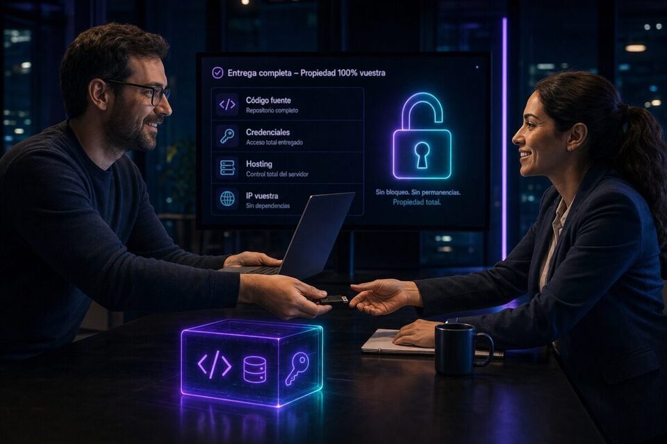 Entrega de código y accesos al cliente