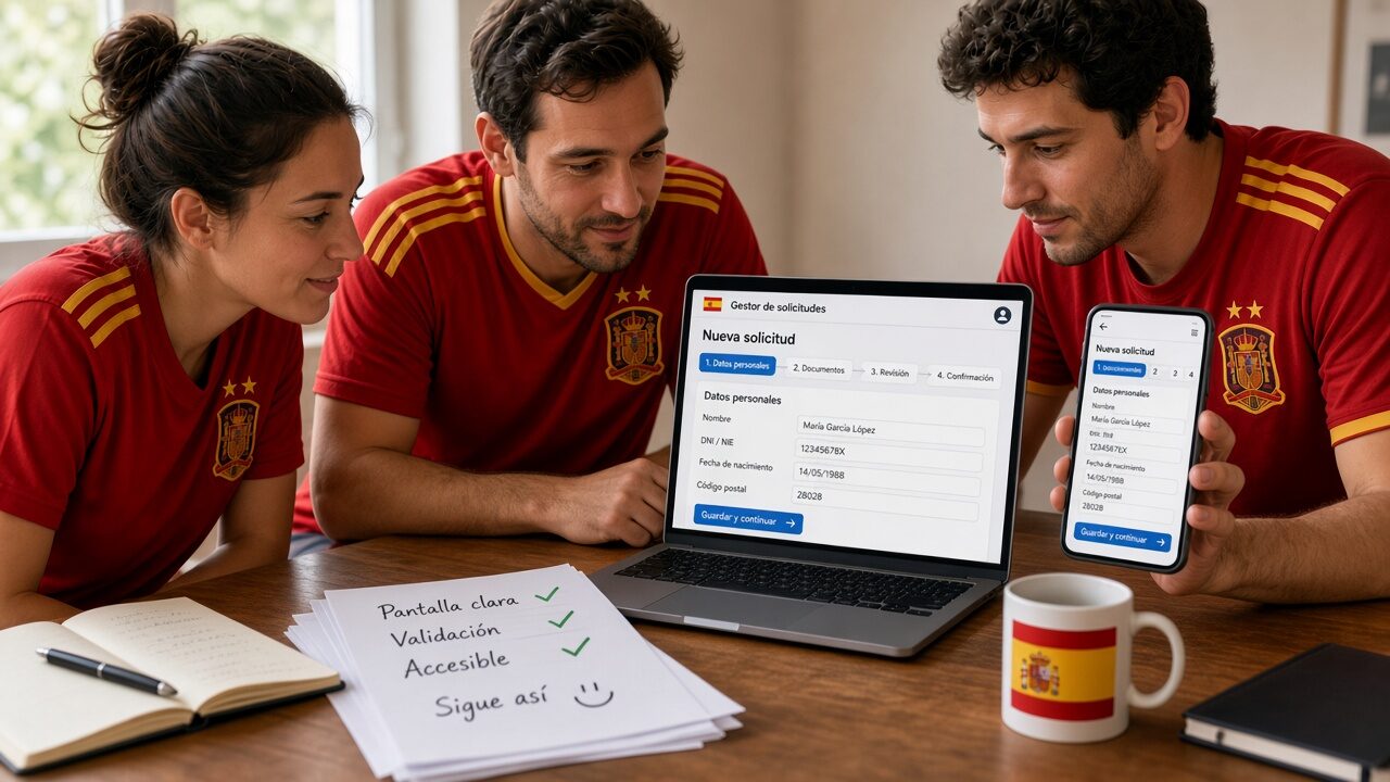 Diseño y desarrollo revisando la misma interfaz en portátil y móvil