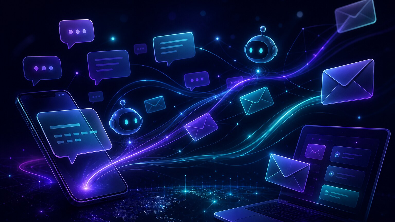 WhatsApp, email y bots de mensajería